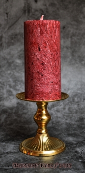 Hexenshop Dark Phönix Altar Öko durchgefärbte Stumpenkerze rot  ø 60 x 120 mm